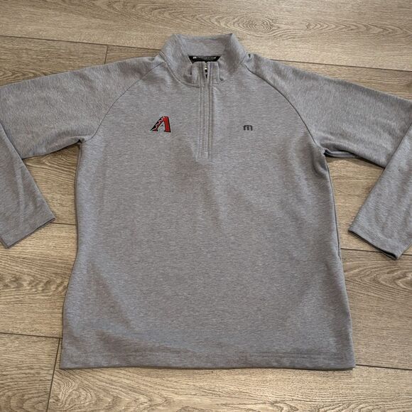 Travis Mathew MLB Arizona Diamondbacks Golf Sweater Pullover Mens Medium Grey - Picture 2 of 9